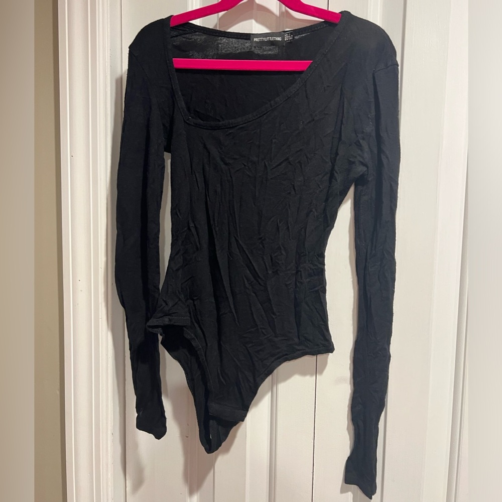 Black long sleeve bodysuit